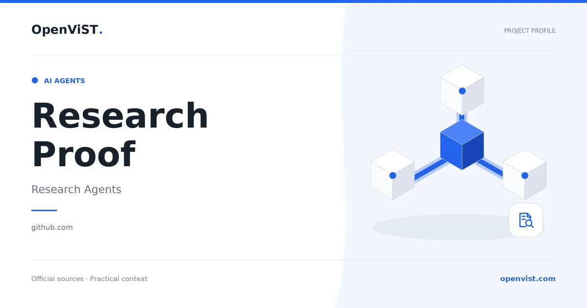 Research Proof — OpenViST project profile in Research Agents.