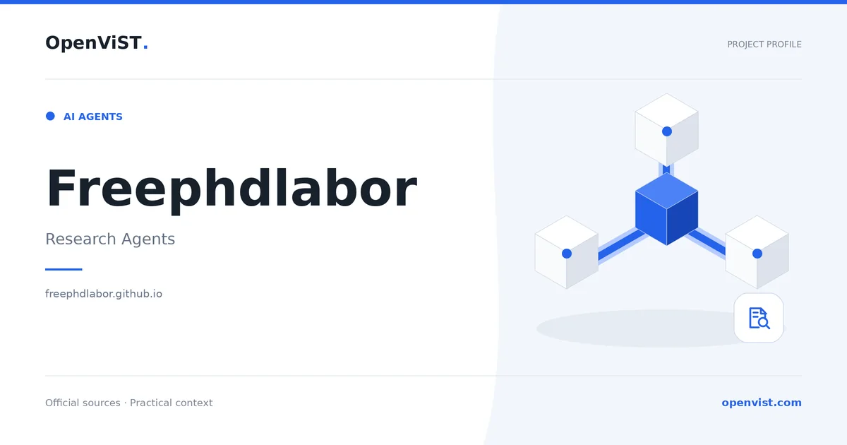 Freephdlabor — OpenViST project profile in Research Agents.