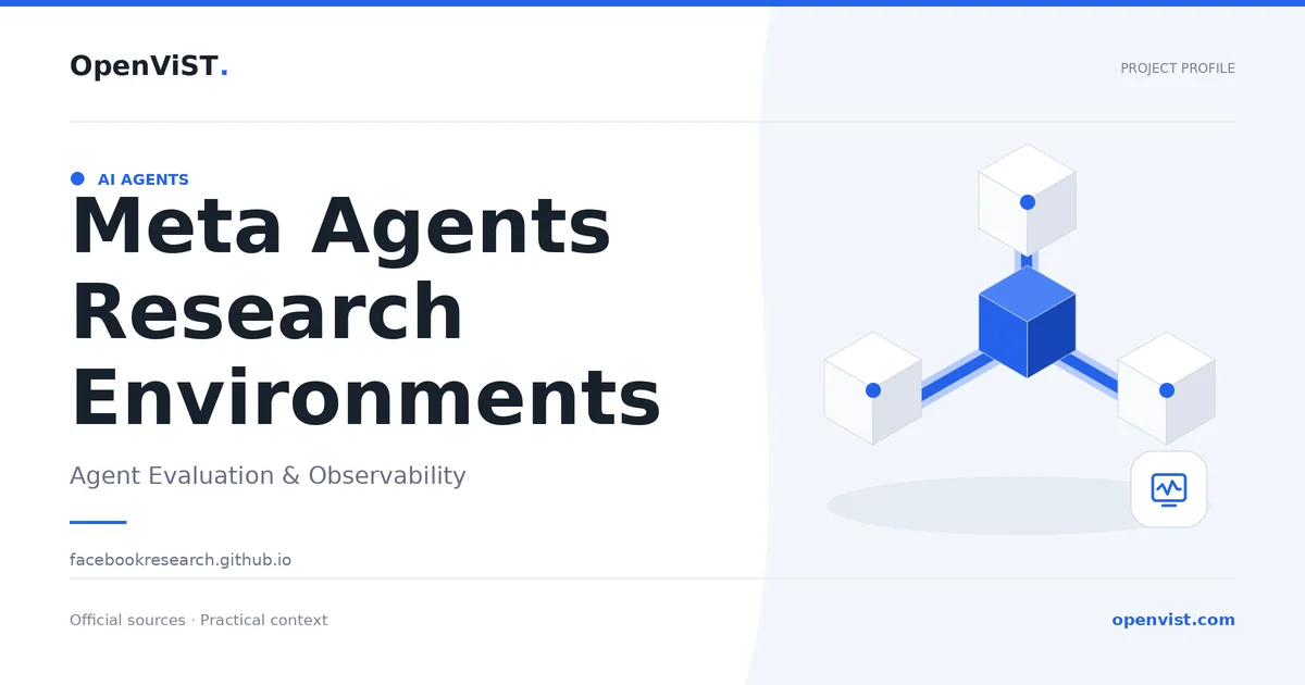 Meta Agents Research Environments — OpenViST project profile in Agent Evaluation & Observability.