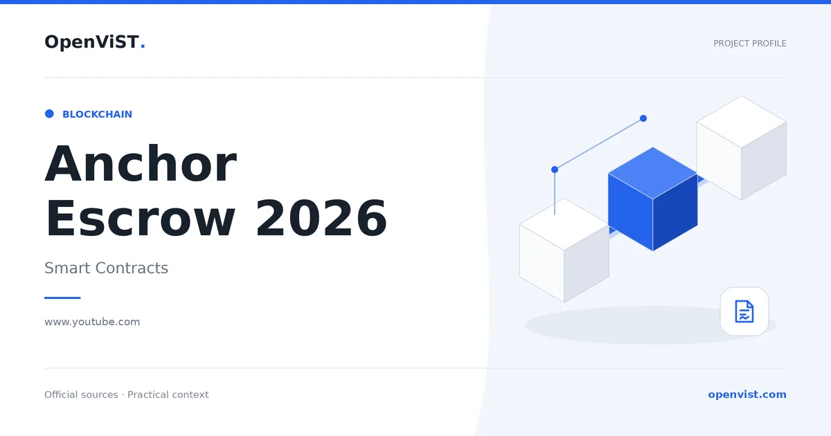 Anchor Escrow 2026 — OpenViST project profile in Smart Contracts.