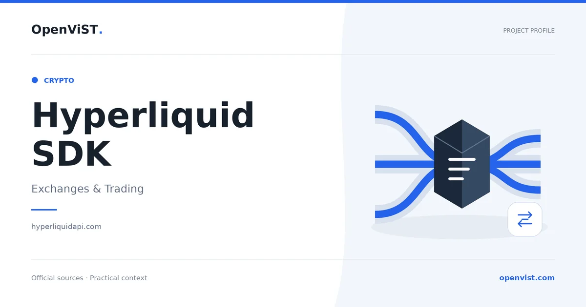 Hyperliquid SDK — OpenViST project profile in Exchanges & Trading.