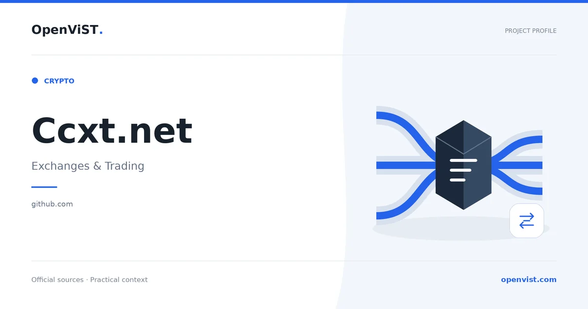 Ccxt.net — OpenViST project profile in Exchanges & Trading.