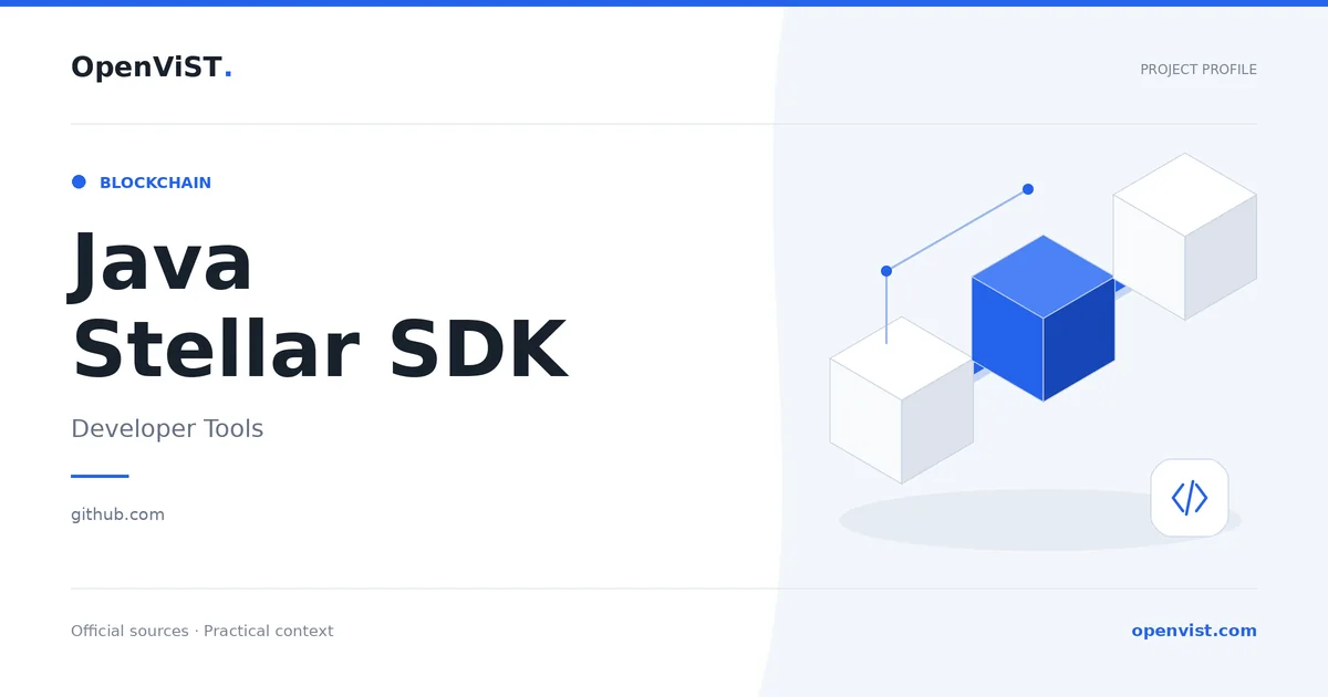 Java Stellar SDK — OpenViST project profile in Developer Tools.
