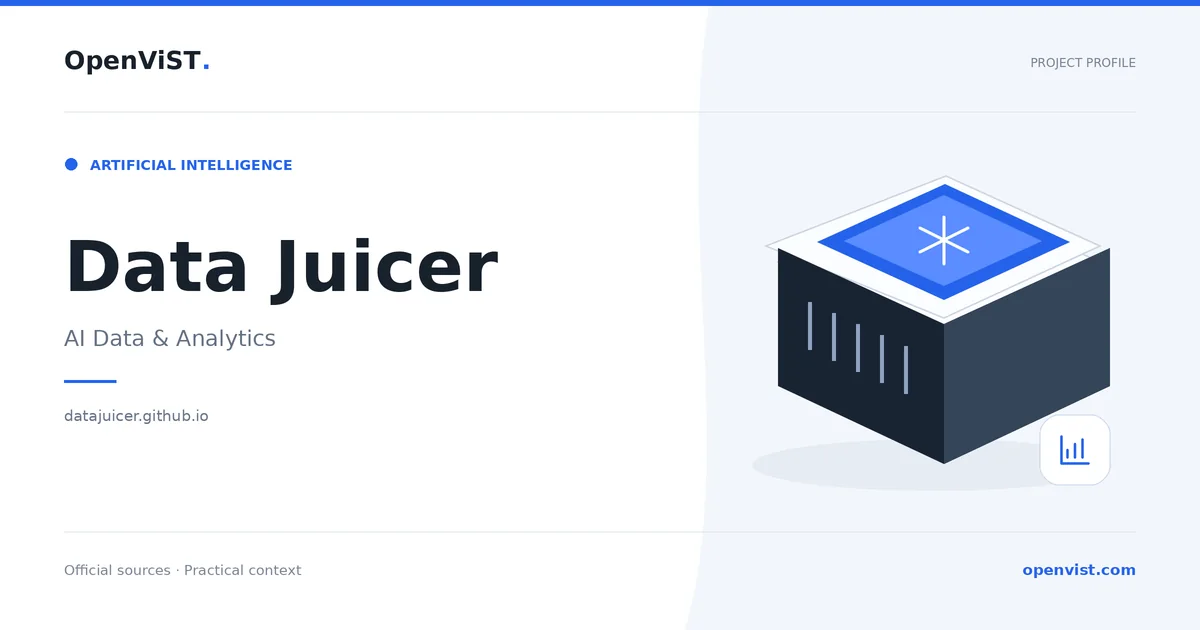 Data Juicer — OpenViST project profile in AI Data & Analytics.