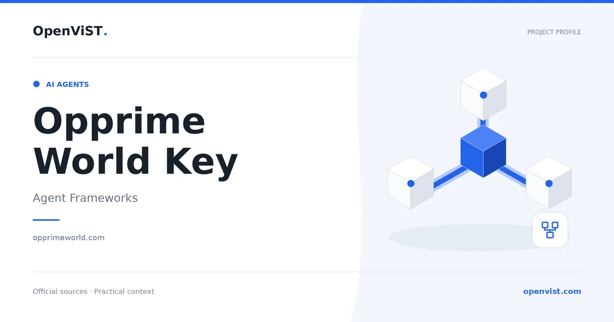 Opprime World Key — OpenViST project profile in Agent Frameworks.