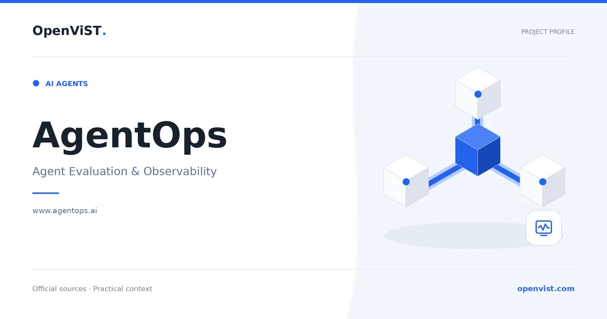 AgentOps — OpenViST project profile in Agent Evaluation & Observability.