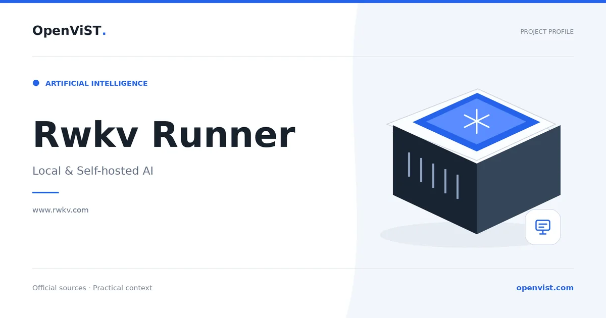 Rwkv Runner — OpenViST project profile in Local & Self-hosted AI.