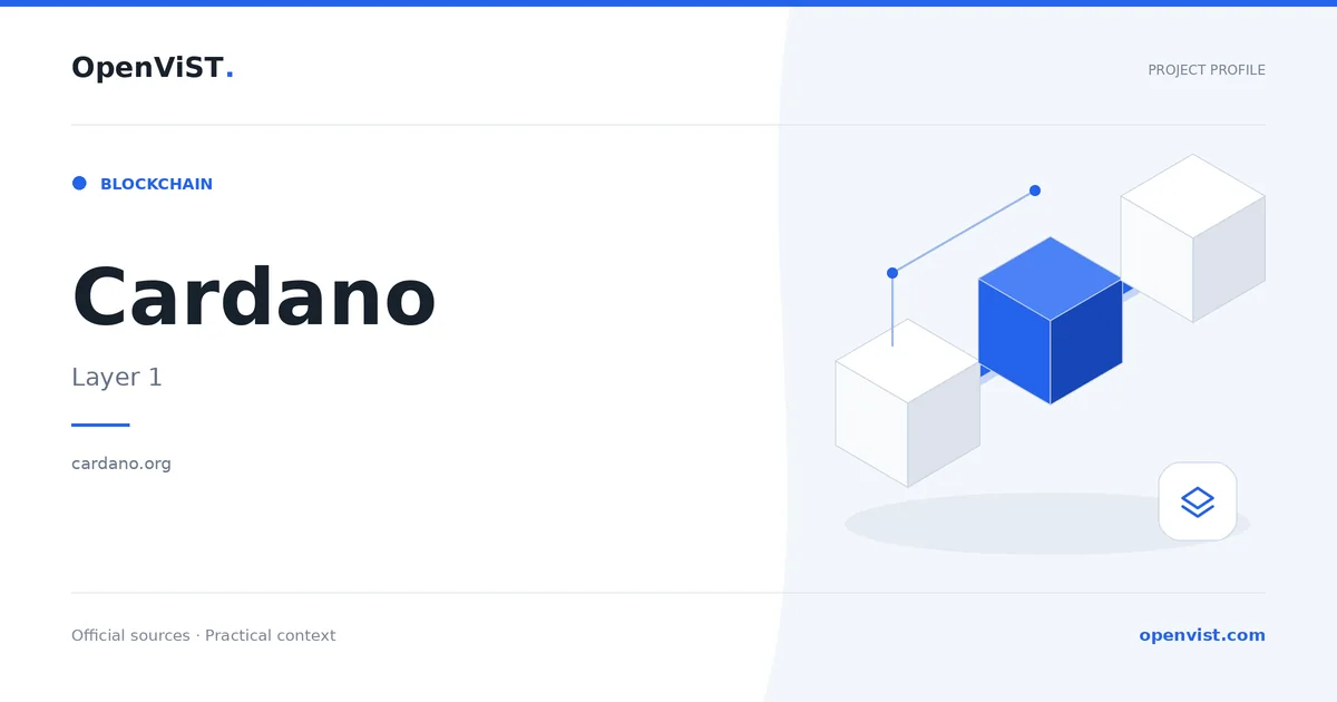 Cardano — OpenViST project profile in Layer 1.