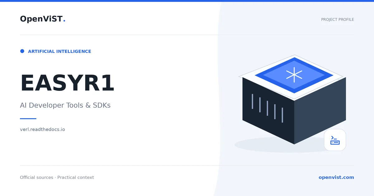EASYR1 — OpenViST project profile in AI Developer Tools & SDKs.