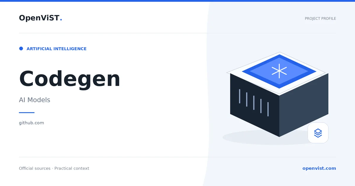 Codegen — OpenViST project profile in AI Models.