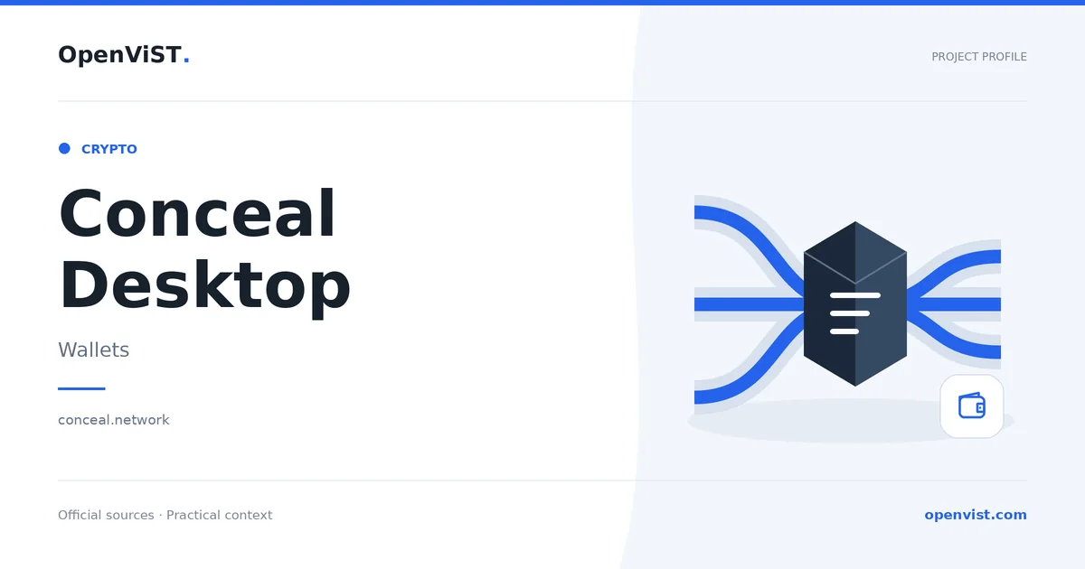Conceal Desktop — OpenViST project profile in Wallets.
