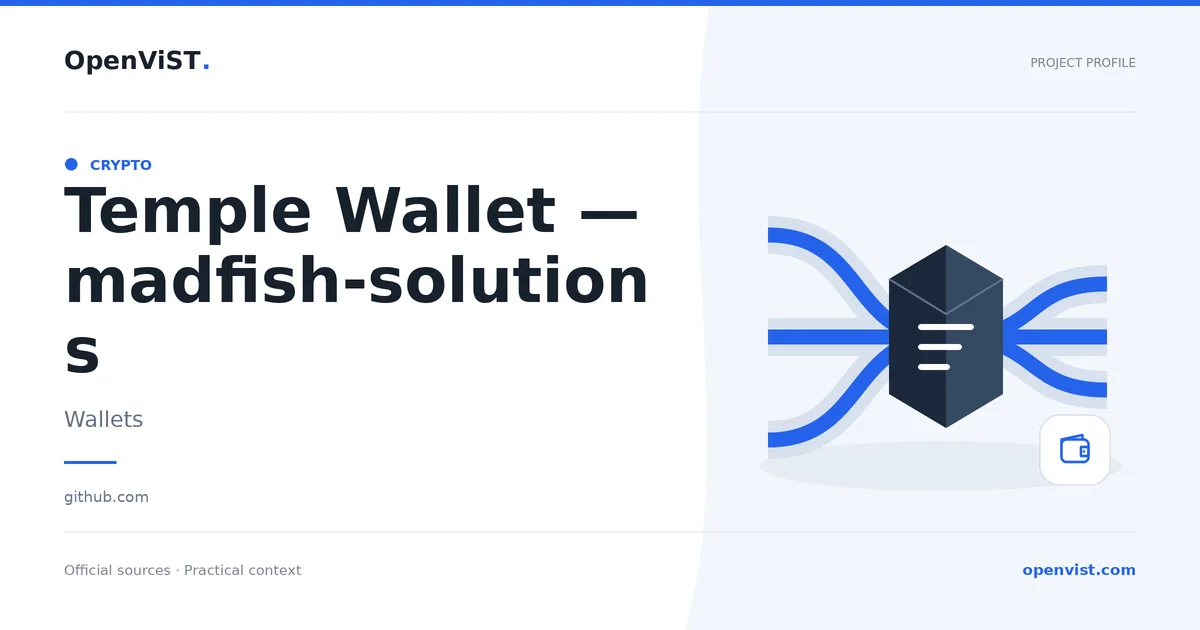 Temple Wallet — madfish-solutions — OpenViST project profile in Wallets.