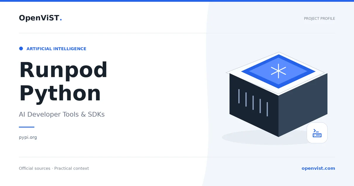 Runpod Python — OpenViST project profile in AI Developer Tools & SDKs.