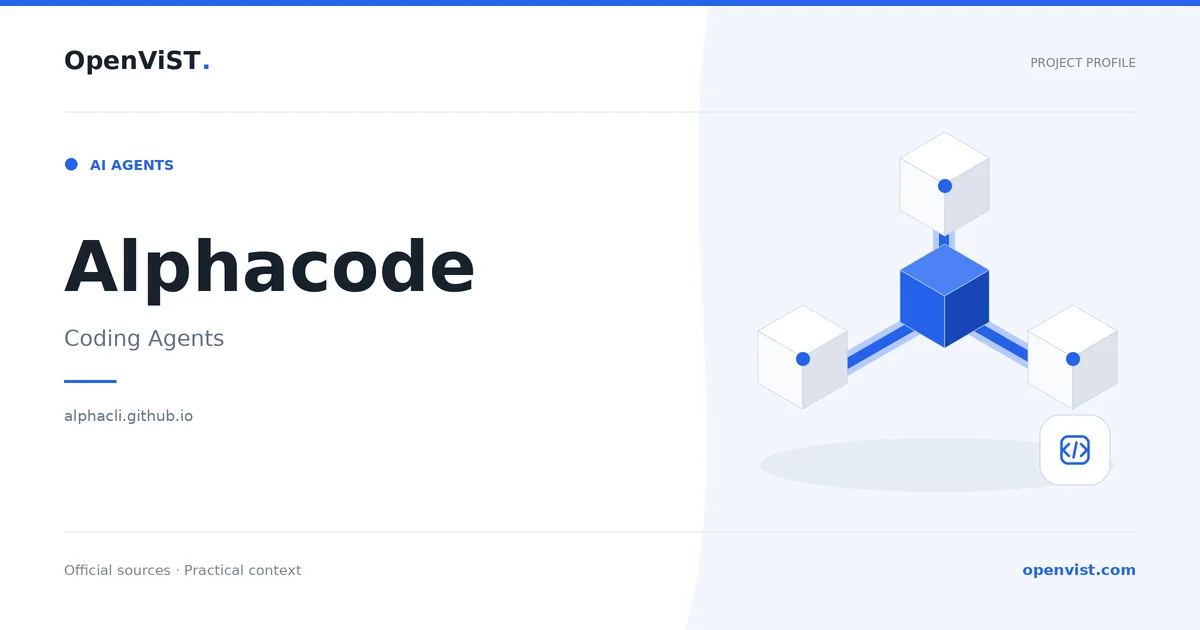 Alphacode — OpenViST project profile in Coding Agents.