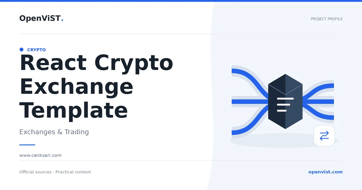 React Crypto Exchange Template — OpenViST project profile in Exchanges & Trading.
