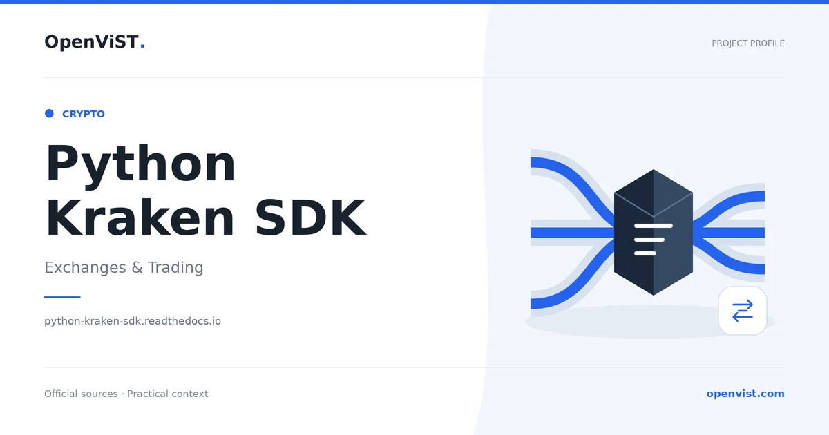Python Kraken SDK — OpenViST project profile in Exchanges & Trading.