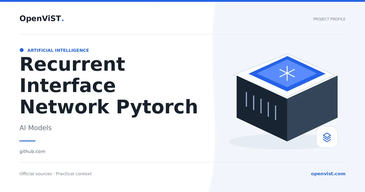 Recurrent Interface Network Pytorch — OpenViST project profile in AI Models.