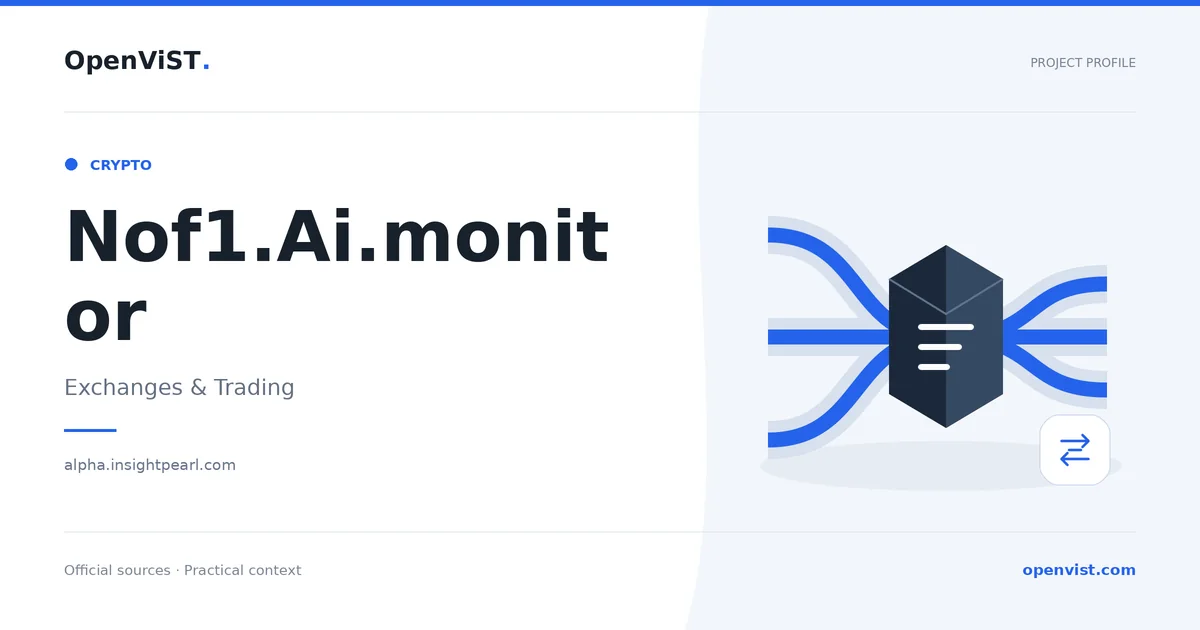 Nof1.Ai.monitor — OpenViST project profile in Exchanges & Trading.
