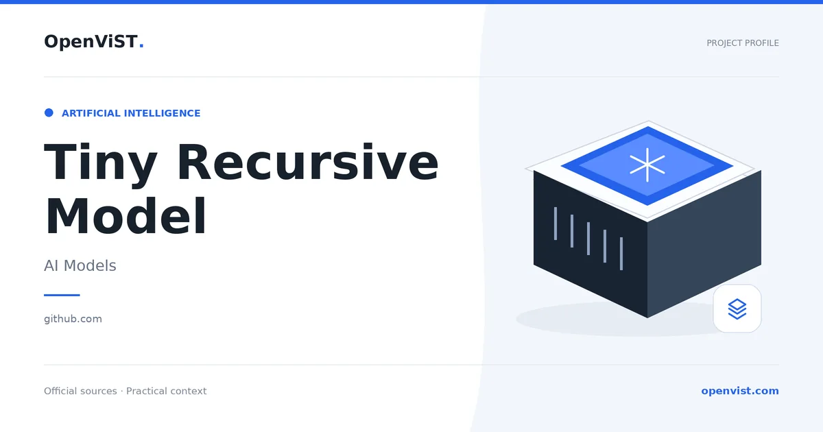Tiny Recursive Model — OpenViST project profile in AI Models.