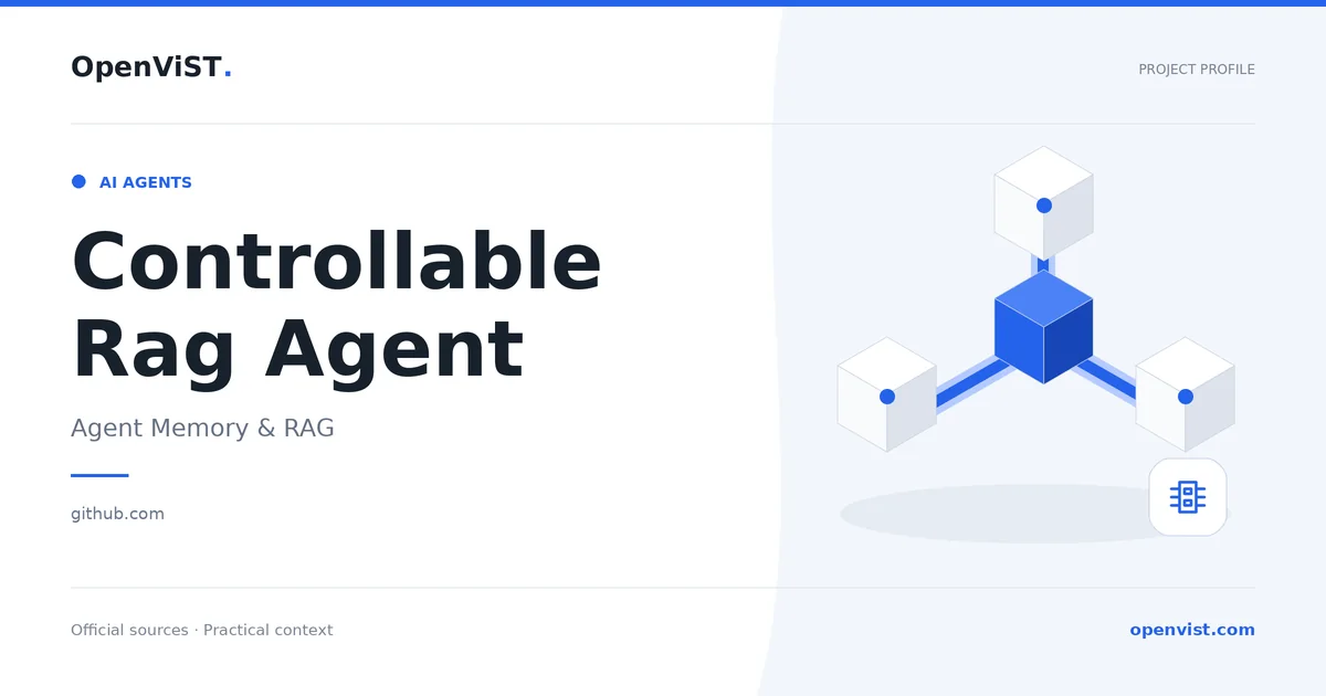 Controllable Rag Agent — OpenViST project profile in Agent Memory & RAG.