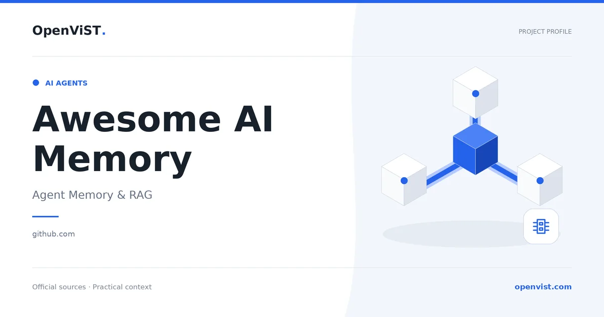 Awesome AI Memory — OpenViST project profile in Agent Memory & RAG.