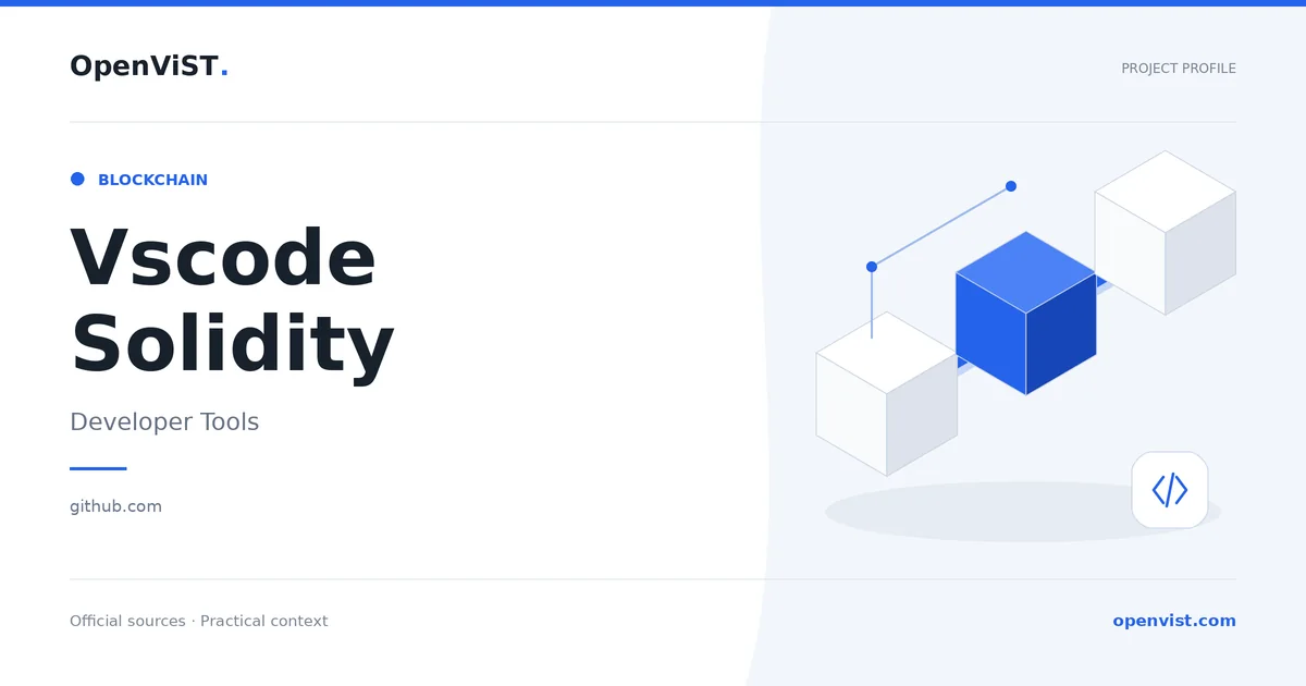 Vscode Solidity — OpenViST project profile in Developer Tools.