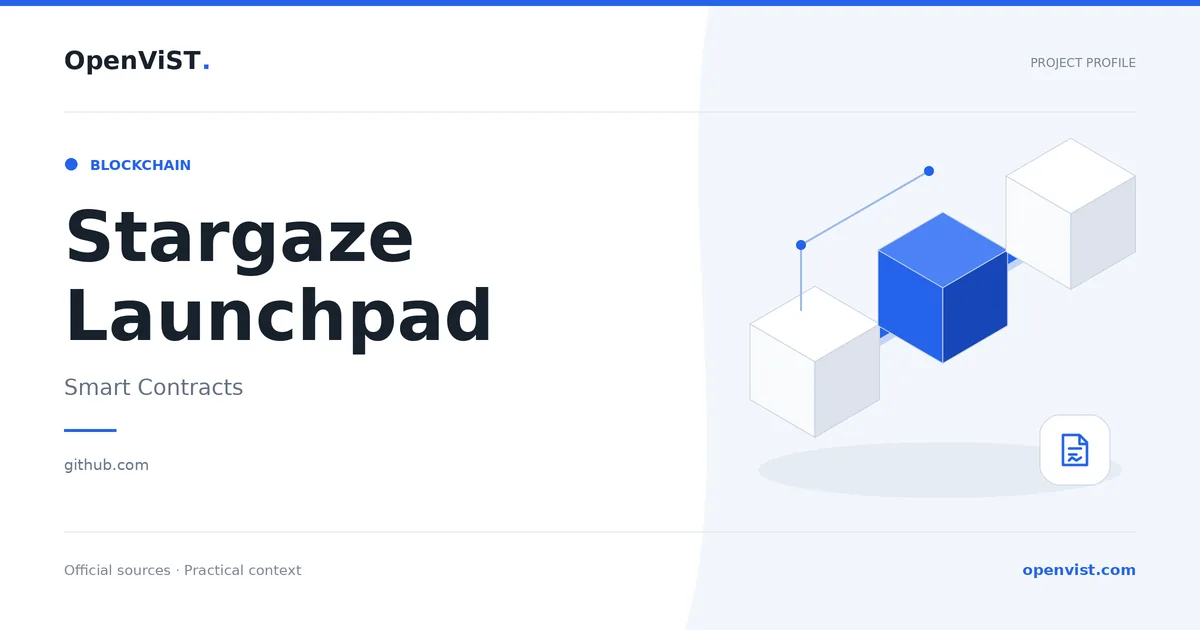 Stargaze Launchpad — OpenViST project profile in Smart Contracts.