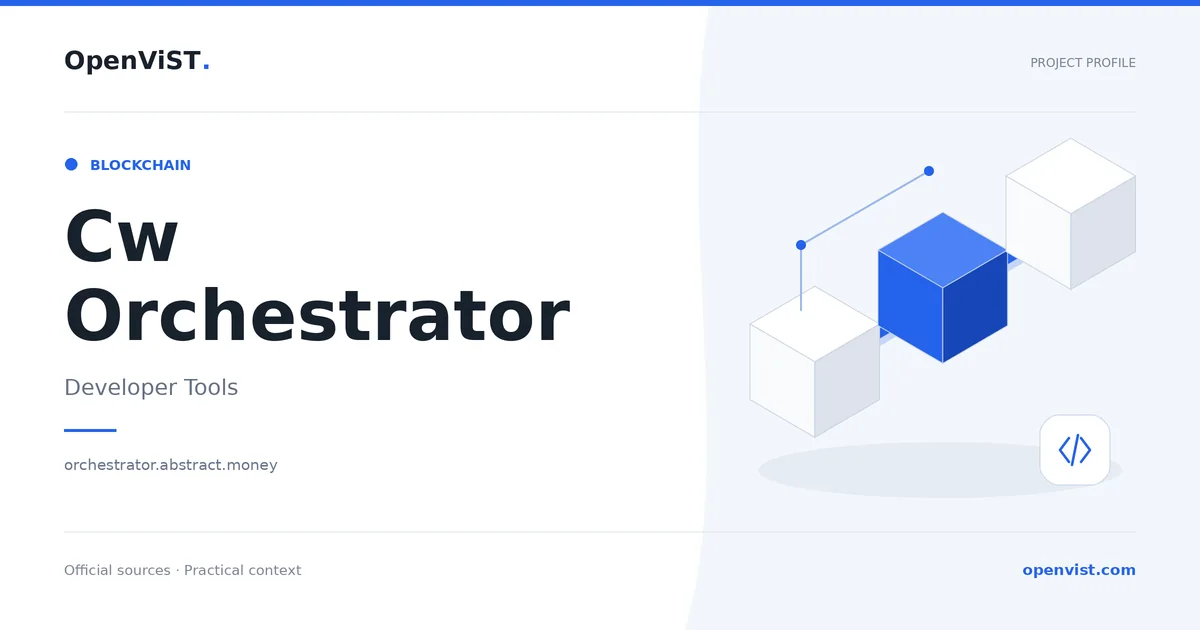Cw Orchestrator — OpenViST project profile in Developer Tools.