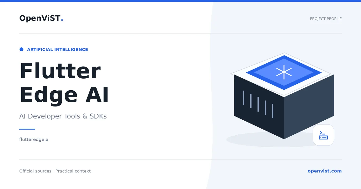 Flutter Edge AI — OpenViST project profile in AI Developer Tools & SDKs.