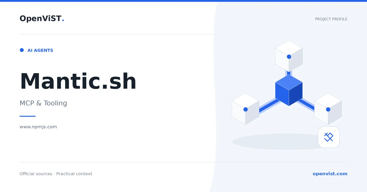 Mantic.sh — OpenViST project profile in MCP & Tooling.