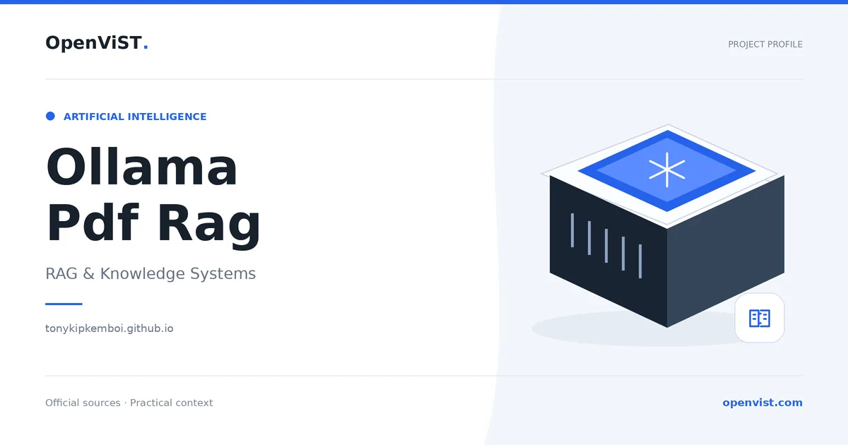Ollama Pdf Rag — OpenViST project profile in RAG & Knowledge Systems.