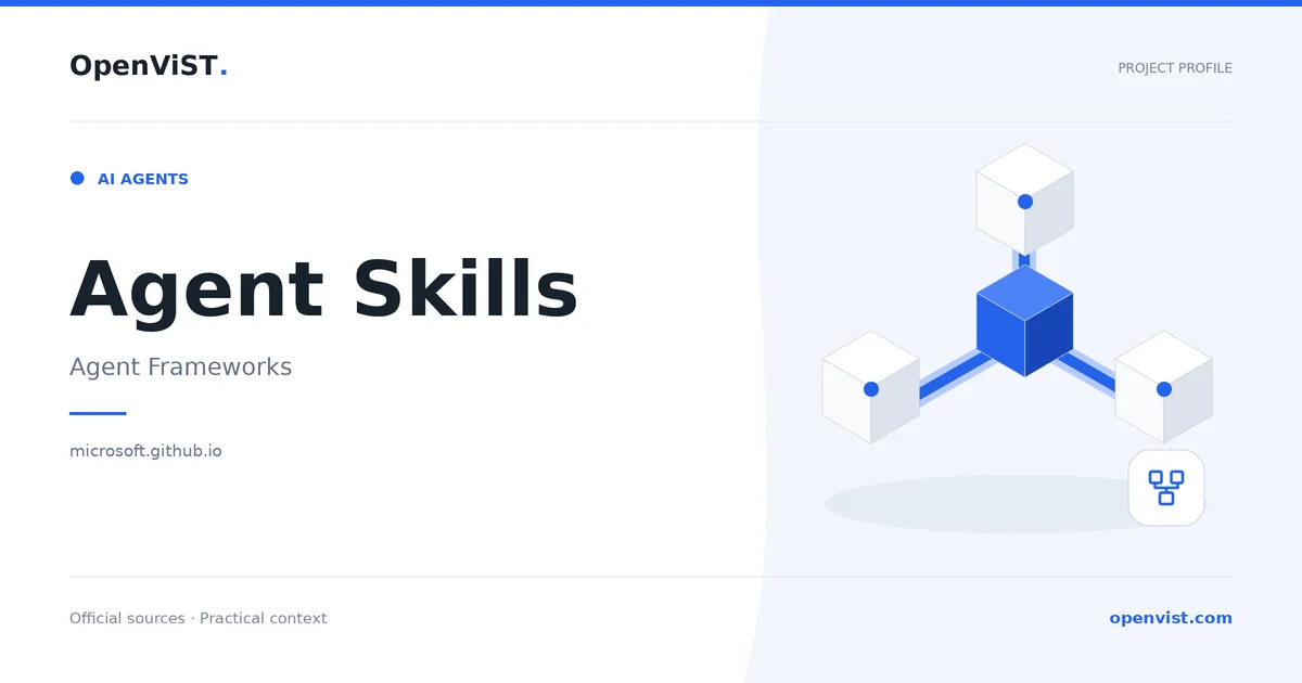 Agent Skills — OpenViST project profile in Agent Frameworks.