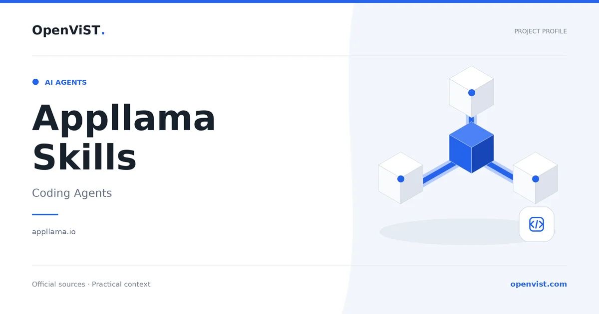 Appllama Skills — OpenViST project profile in Coding Agents.
