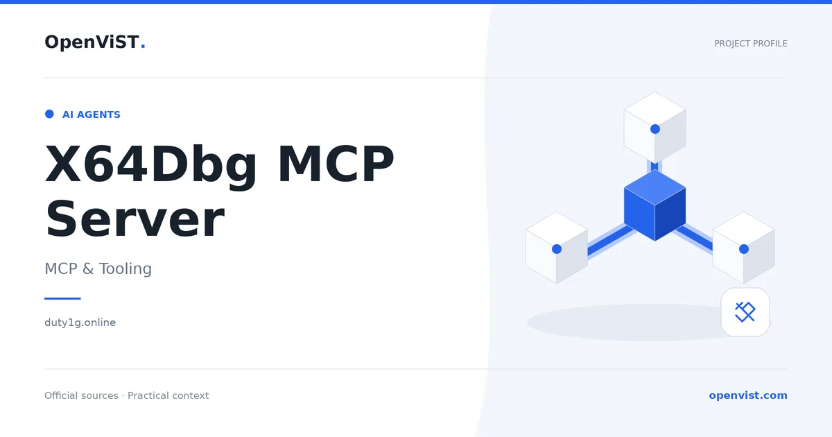 X64Dbg MCP Server — OpenViST project profile in MCP & Tooling.