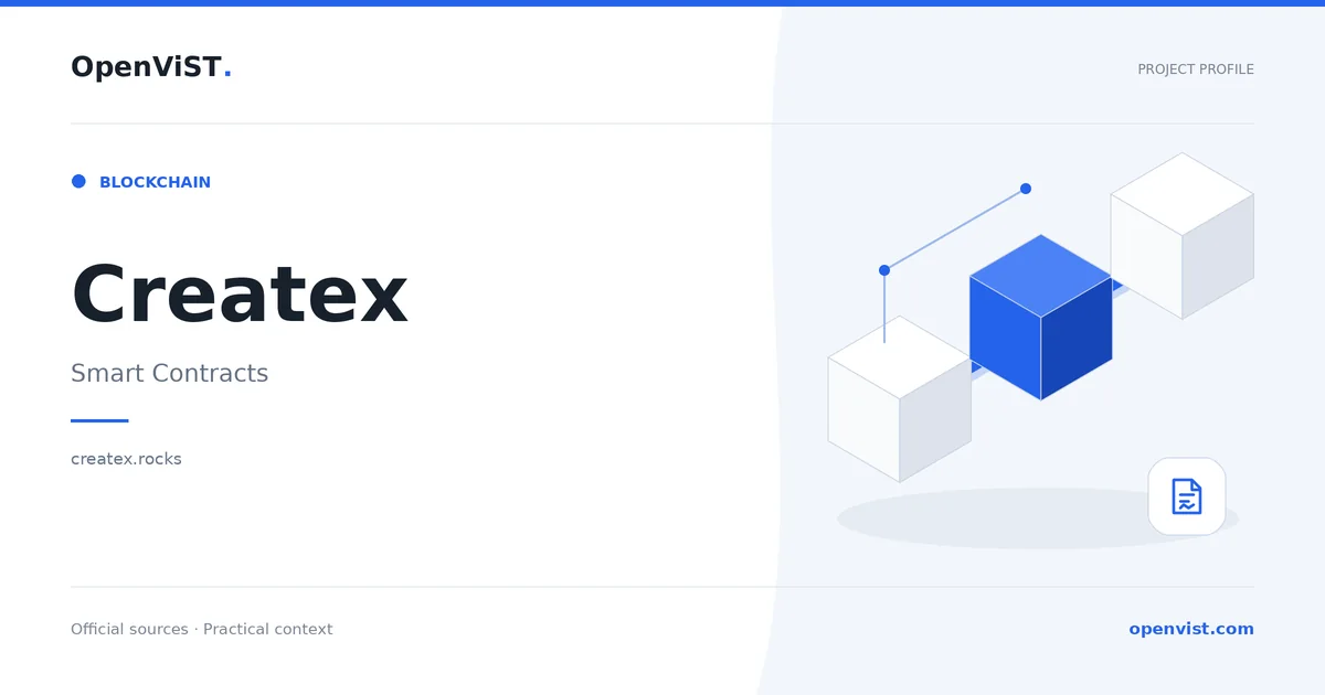 Createx — OpenViST project profile in Smart Contracts.