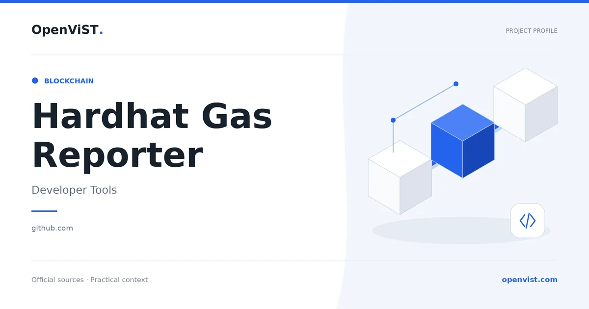 Hardhat Gas Reporter — OpenViST project profile in Developer Tools.