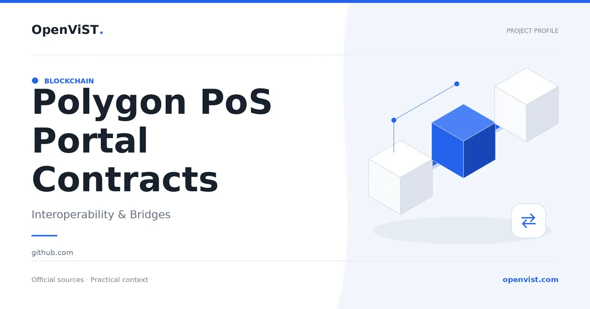 Polygon PoS Portal Contracts — OpenViST project profile in Interoperability & Bridges.