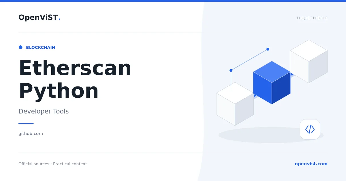 Etherscan Python — OpenViST project profile in Developer Tools.