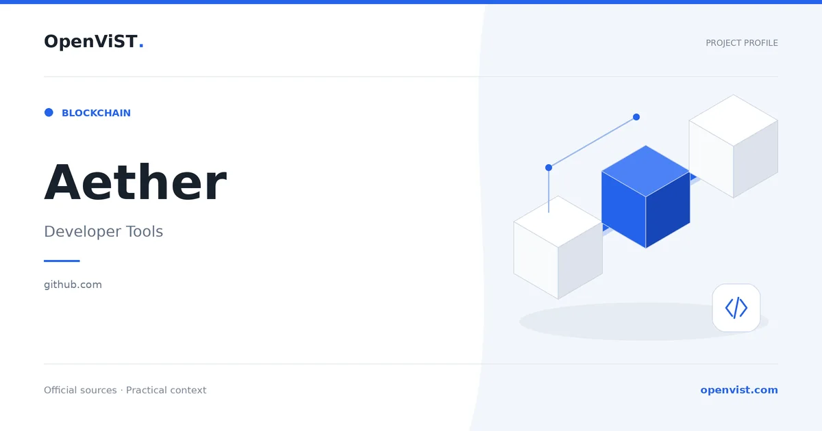 Aether — OpenViST project profile in Developer Tools.