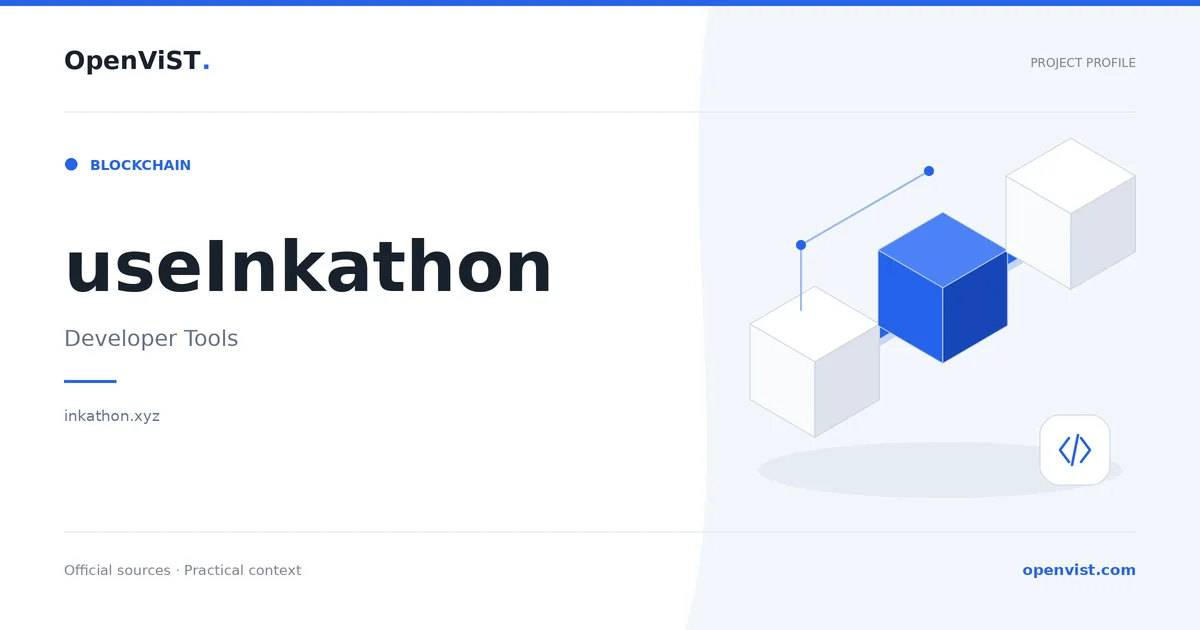 useInkathon — OpenViST project profile in Developer Tools.