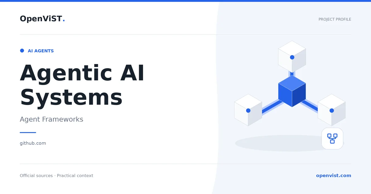 Agentic AI Systems — OpenViST project profile in Agent Frameworks.