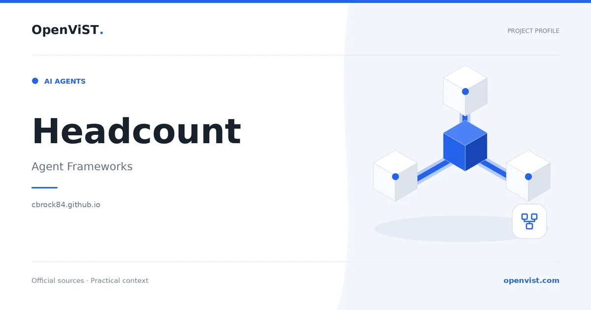 Headcount — OpenViST project profile in Agent Frameworks.