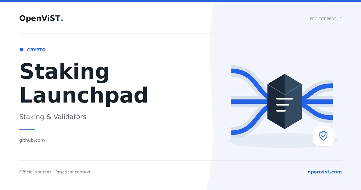 Staking Launchpad — OpenViST project profile in Staking & Validators.