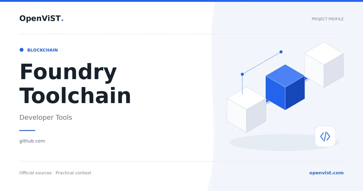 Foundry Toolchain — OpenViST project profile in Developer Tools.