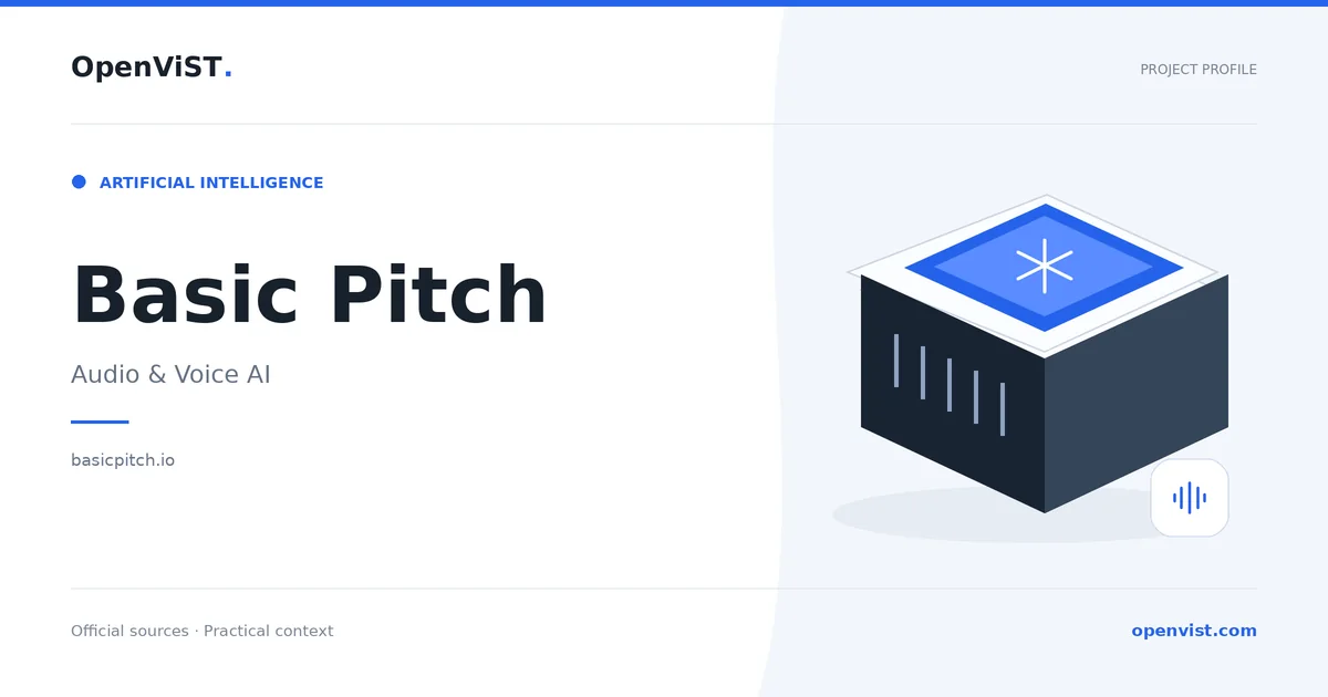 Basic Pitch — OpenViST project profile in Audio & Voice AI.