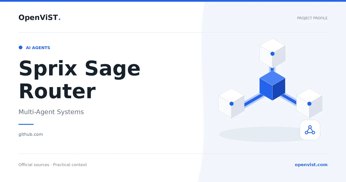 Sprix Sage Router — OpenViST project profile in Multi-Agent Systems.