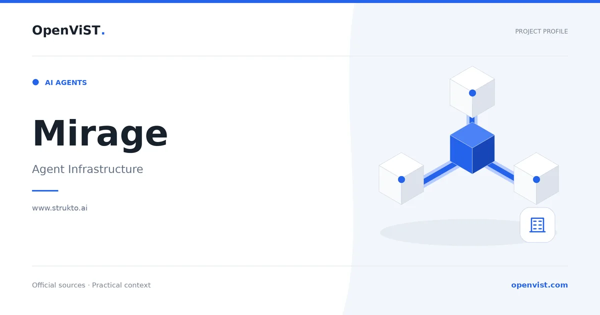 Mirage — OpenViST project profile in Agent Infrastructure.