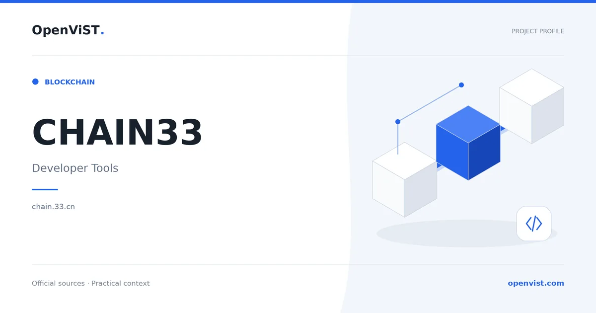 CHAIN33 — OpenViST project profile in Developer Tools.