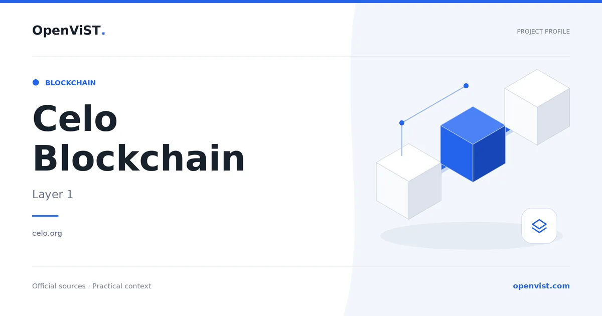 Celo Blockchain — OpenViST project profile in Layer 1.