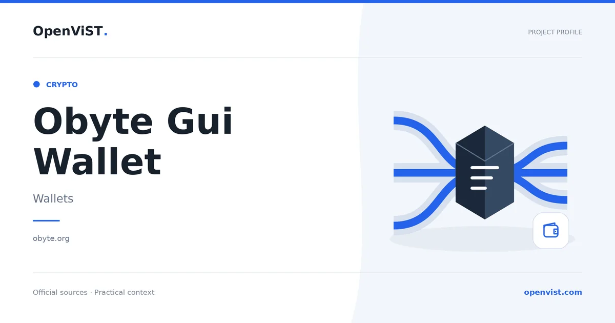 Obyte Gui Wallet — OpenViST project profile in Wallets.